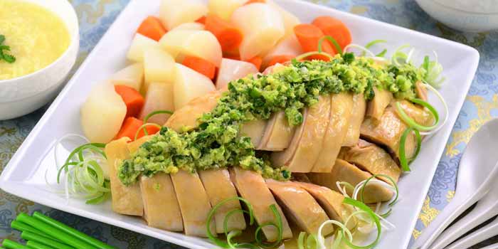 Gà luộc/hấp Bạch Thiết (Bai Qie Ji)