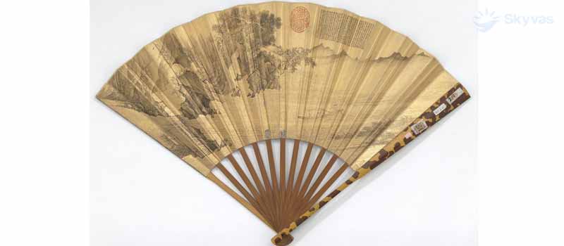 Quạt lụa gấp