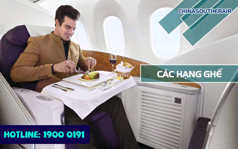 Hạng ghế trên máy bay hãng china southern air