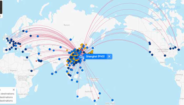 pvg shanghai pudong airport route map