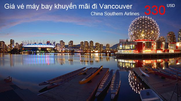 Vé máy bay khuyến mãi đi Vancouver từ TPHCM