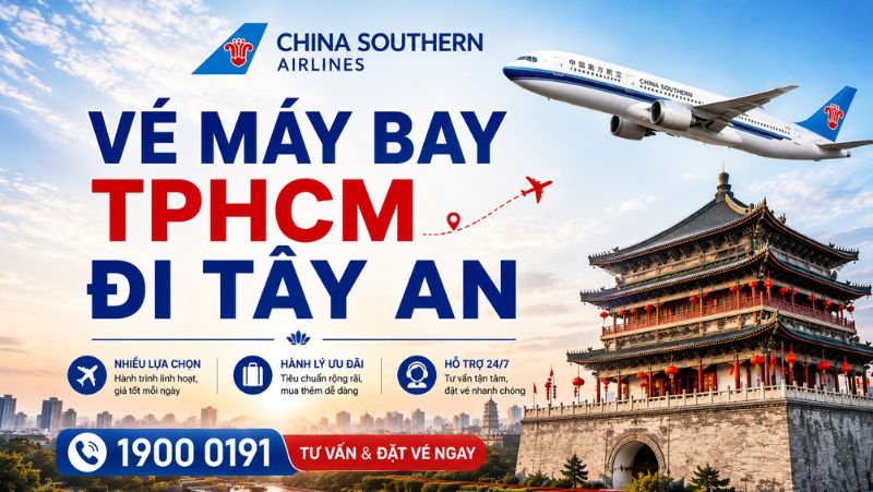 Vé máy bay TPHCM đi Tây An